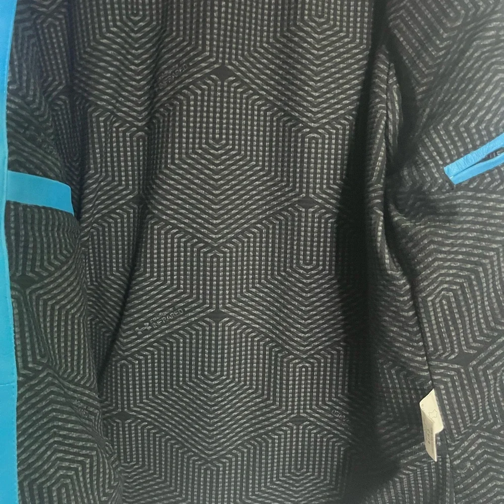 Genuine Leather Distressed Look Cafe Racer Jacket Zip Front & Sleeves Blue Large